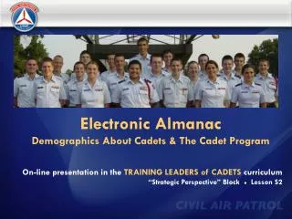 Electronic Almanac Demographics About Cadets &amp; The Cadet Program
