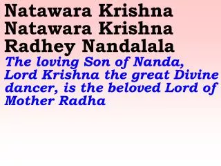 New 881 Natawara Krishna Natawara Krishna