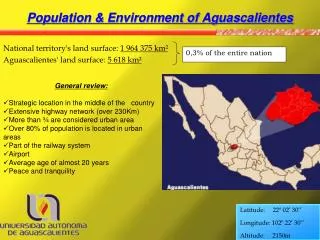 Population &amp; Environment of Aguascalientes