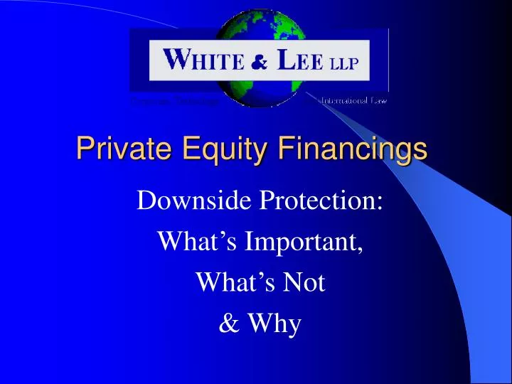 private equity financings