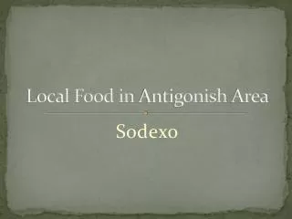 Local Food in Antigonish Area