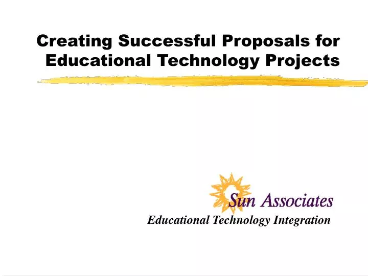 creating successful proposals for educational technology projects