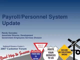 Payroll/Personnel System Update