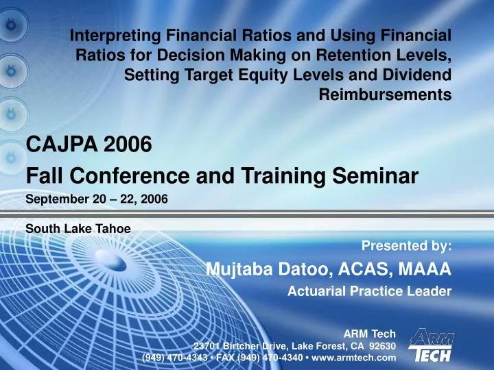 cajpa 2006 fall conference and training seminar september 20 22 2006 south lake tahoe