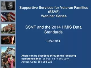 Supportive Services for Veteran Families (SSVF) Webinar Series