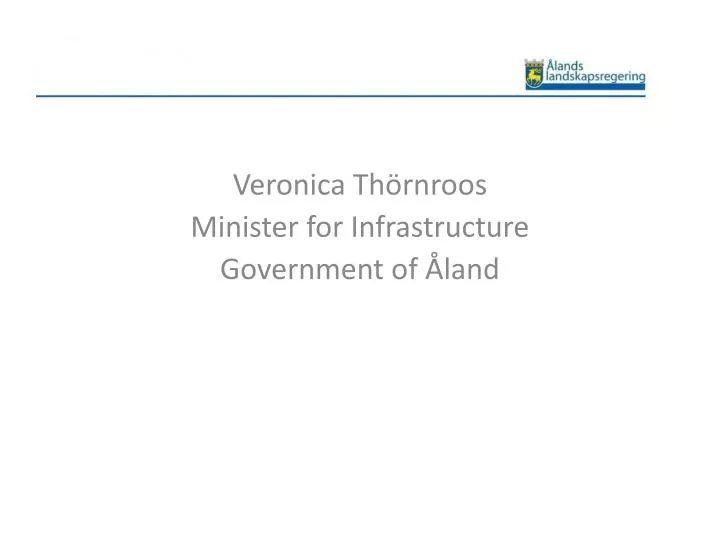 veronica th rnroos minister for infrastructure government of land