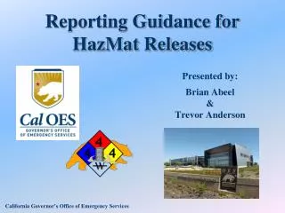 Reporting Guidance for HazMat Releases