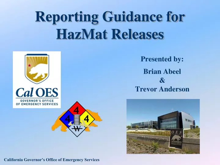 reporting guidance for hazmat releases