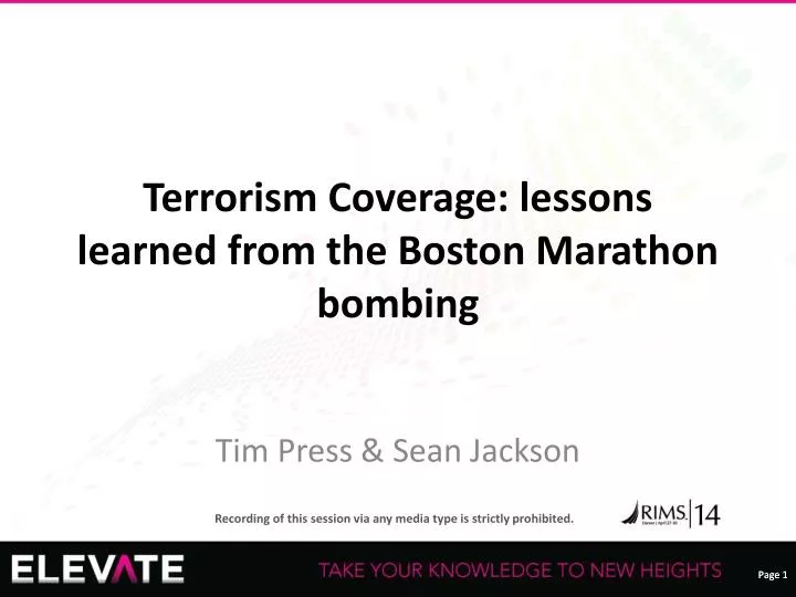terrorism coverage lessons learned from the boston marathon bombing
