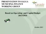 PRESENTATION TO SALGA MUNICIPAL FINANCE WORKING GROUP - slide 1