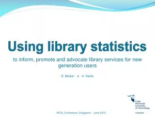 Using library statistics