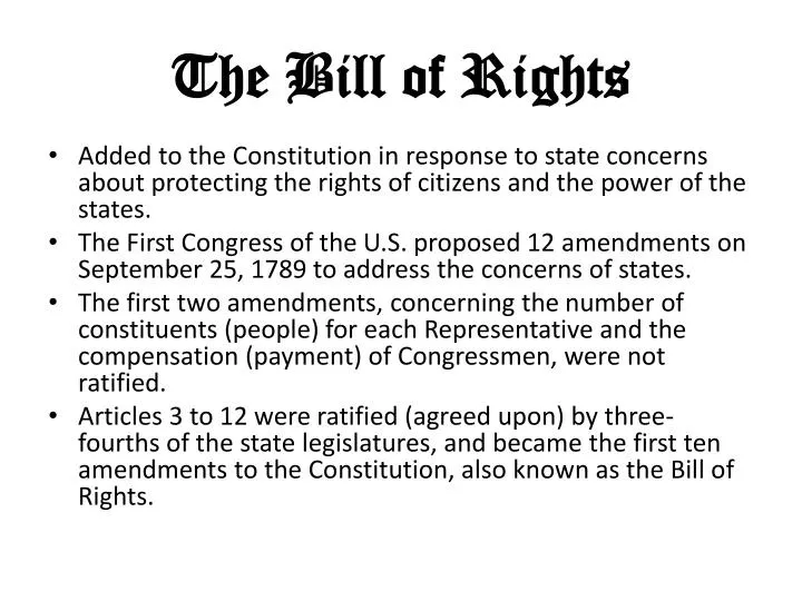 the bill of rights