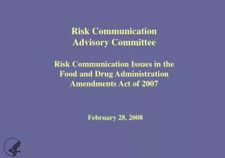Food and Drug Administration Amendments Act of 2007 (FDAAA)