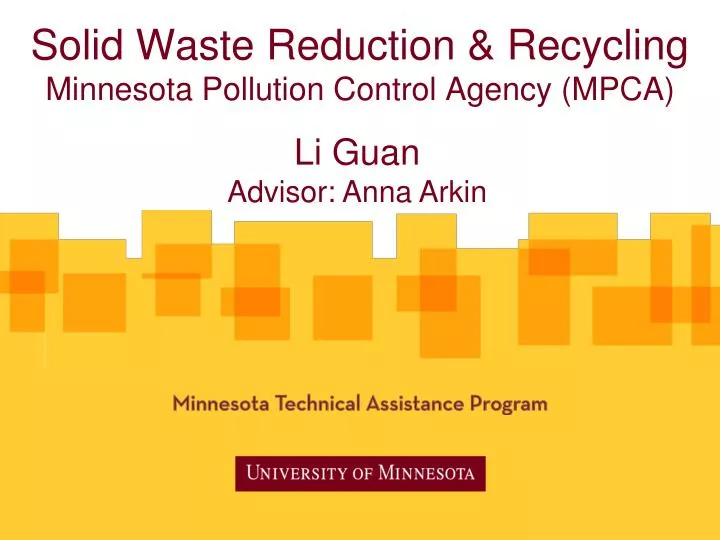 solid waste reduction recycling minnesota pollution control agency mpca