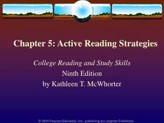 Chapter 5: Active Reading Strategies