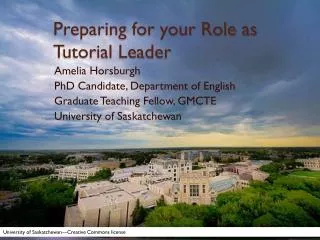 Preparing for your Role as Tutorial Leader