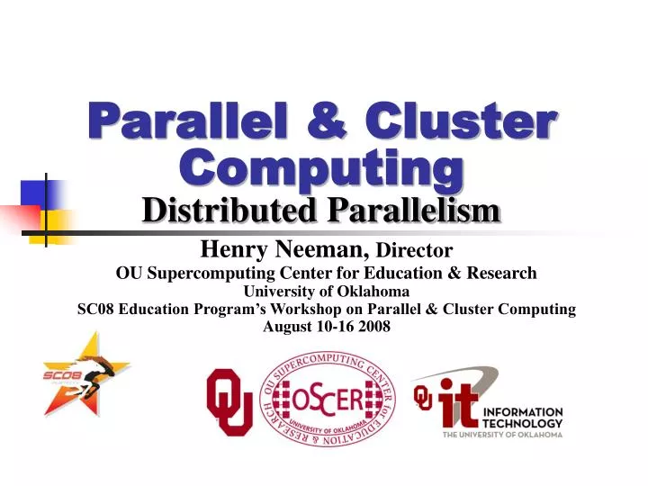 parallel cluster computing distributed parallelism