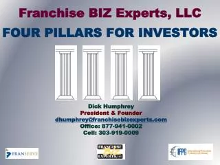 Franchise BIZ Experts, LLC FOUR PILLARS FOR INVESTORS