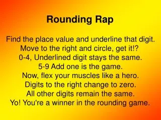 Rounding Rap