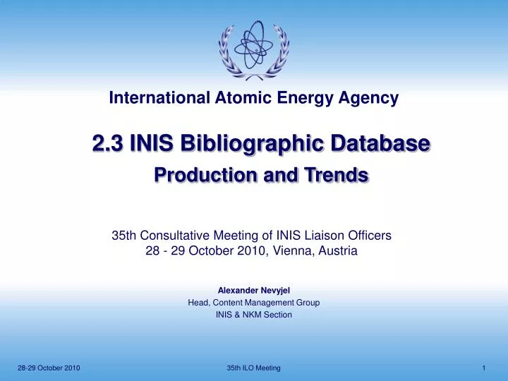2 3 inis bibliographic database production and trends