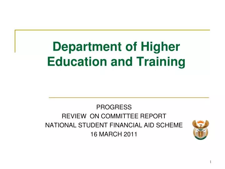 department of higher education and training