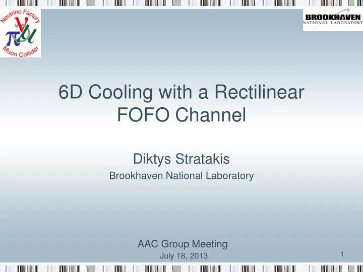 6d cooling with a rectilinear fofo channel
