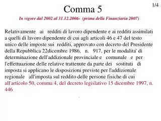 Comma 5