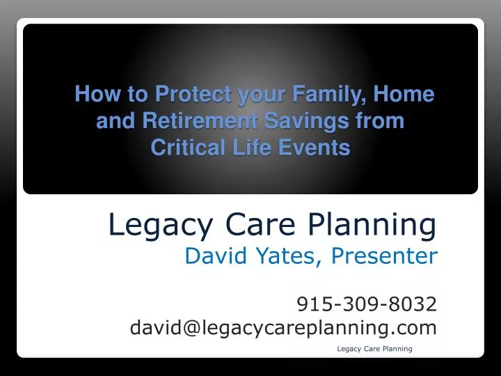 how to protect your family home and retirement savings from critical life events