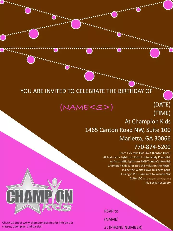 you are invited to celebrate the birthday of name s