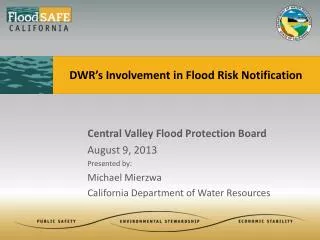 DWR’s Involvement in Flood Risk Notification