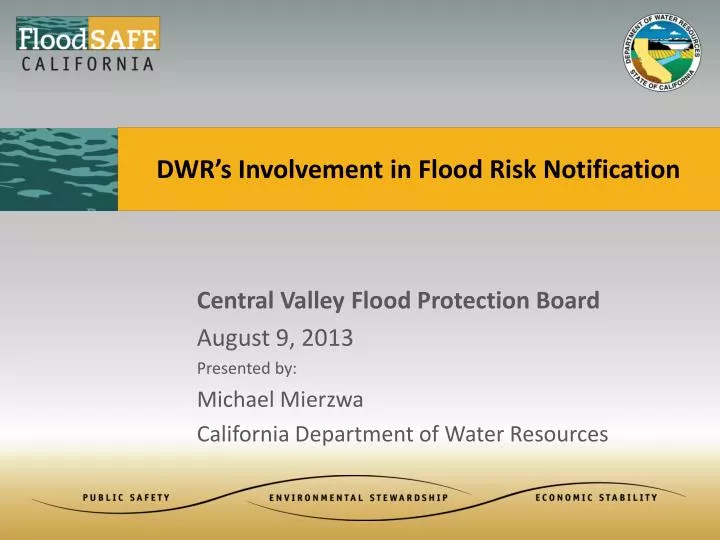 dwr s involvement in flood risk notification
