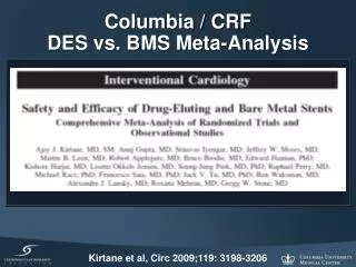 Columbia / CRF DES vs. BMS Meta-Analysis