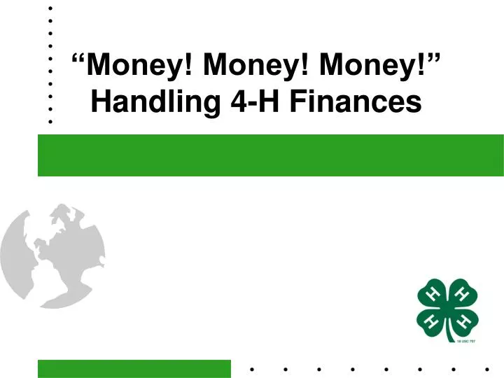 money money money handling 4 h finances