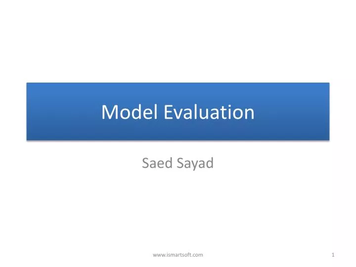 model evaluation