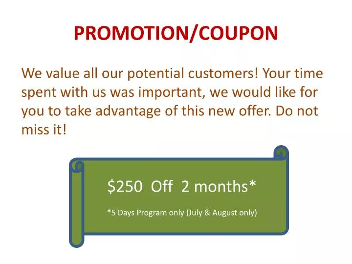 promotion coupon
