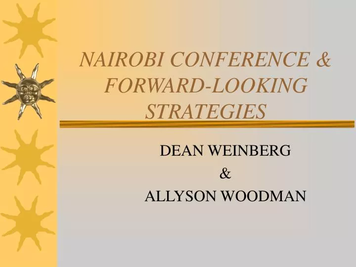 nairobi conference forward looking strategies