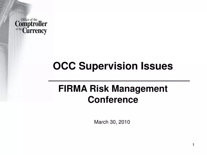 occ supervision issues firma risk management conference