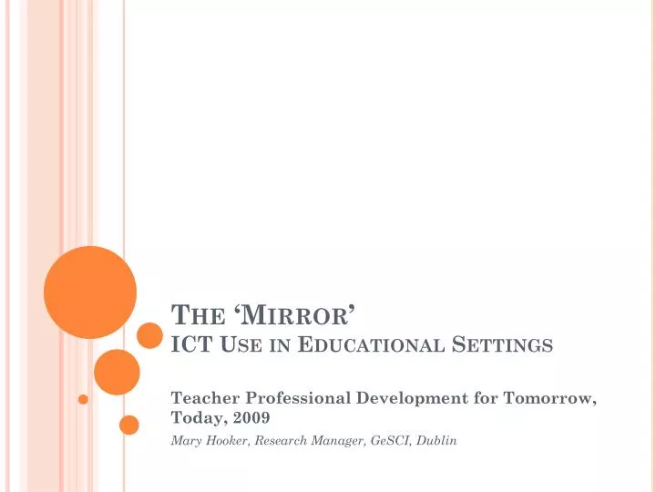 the mirror ict use in educational settings