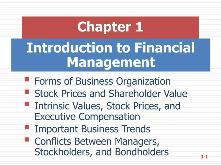 introduction to financial management