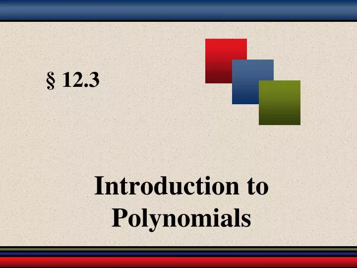 introduction to polynomials