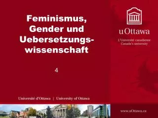 Feminismus, Gender und Uebersetzungs-wissenschaft