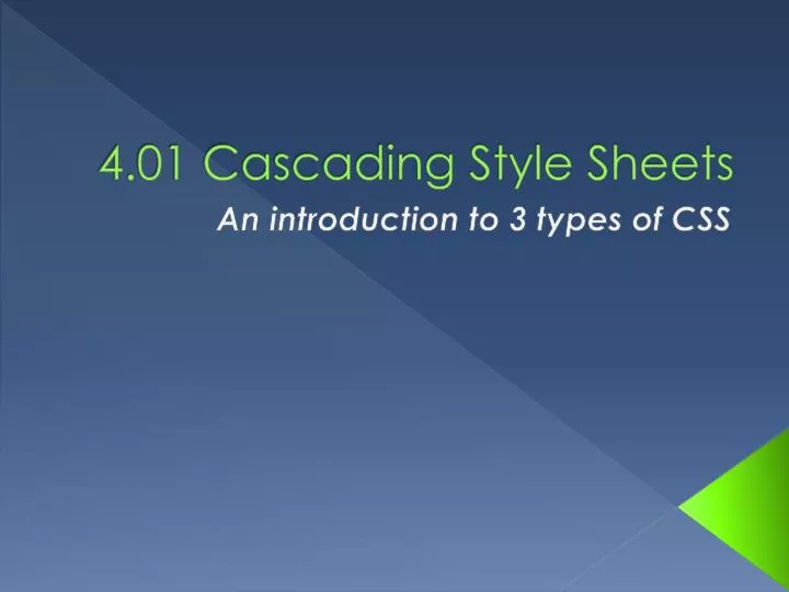 4 01 cascading style sheets