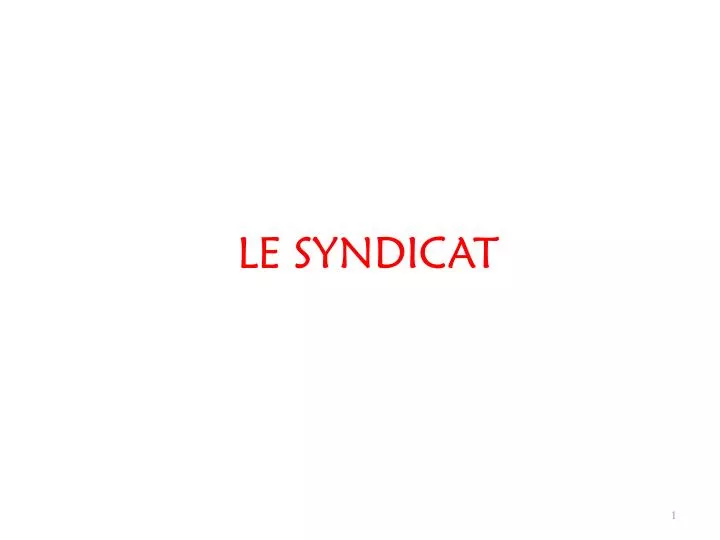 le syndicat