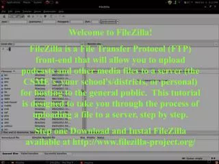 Welcome to FileZilla!