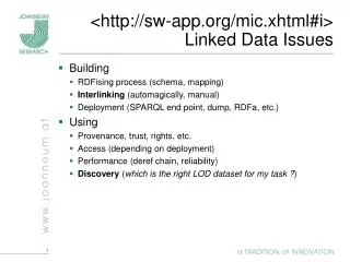 &lt;sw-app/mic.xhtml#i&gt; Linked Data Issues