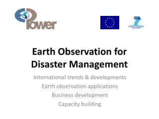 Earth Observation for Disaster Management