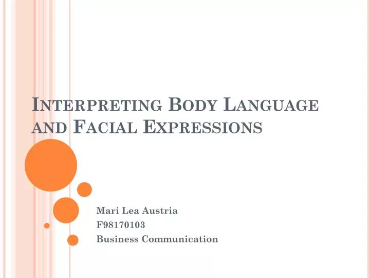 interpreting body language and facial expressions