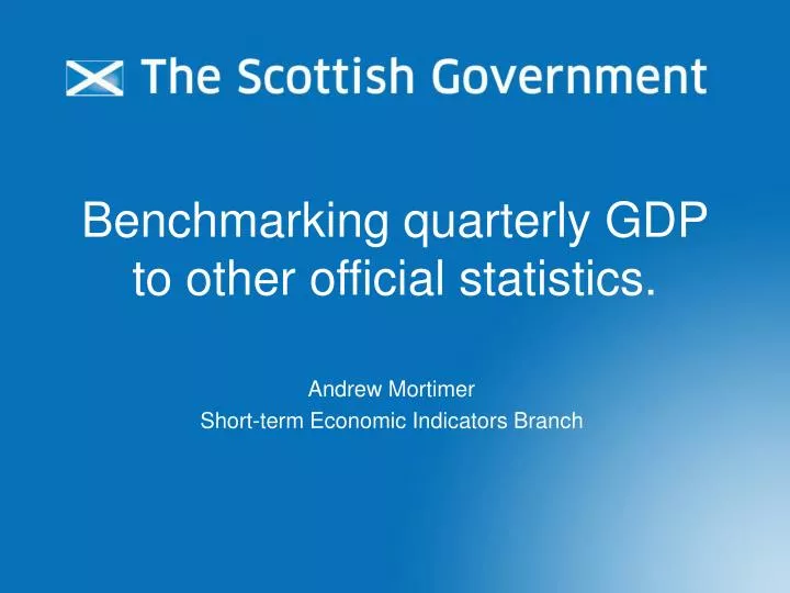 benchmarking quarterly gdp to other official statistics