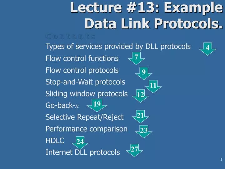 lecture 13 example data link protocols