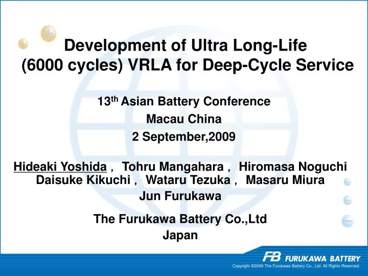 development of ultra long life 6000 cycles vrla for deep cycle service